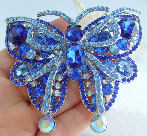 Sindary 3.74" Butterfly Brooch Pin Pendant Rhinestone Crystal Austrian Crystal BZ4921...