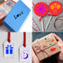 Konsait 50Pack Cake Stencil Templates Decoration, Reusable Cake Cookies Baking Painting Journal Mold Tools, Dessert, Coffee Decorating Molds Cappu...