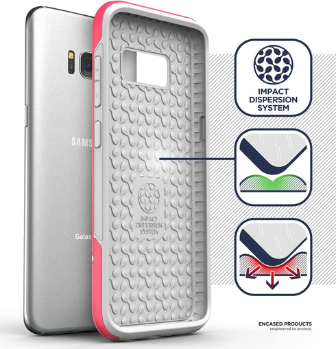 ENCASED Galaxy S8 Plus Case Pink (Rebel Armor) Heavy Duty Full Body Protection Cover (Samsung S8+)...