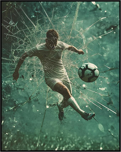 Posterizer 1 pcs-abstract modern football player dynamic poster 1-Sports & Hobby Art Gifts for sports fans Decor for Home & Office- unframed wall ...