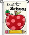 Welcome Back to School Garden Flag 12x18 Inch 3ply Double Sided Love Heart Apple School First Day Garden Flags for Outside House Indoor Yard Outdo...