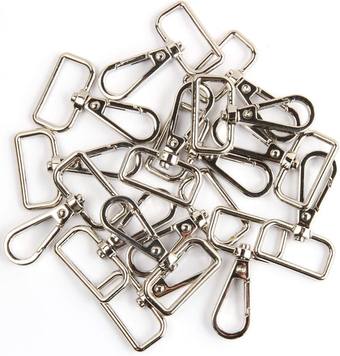 15 Pcs D Ring Swivel Lobster Claw Clasp, Push Gate Snap Hooks Trigger Clips(Silver, 1 inch)...