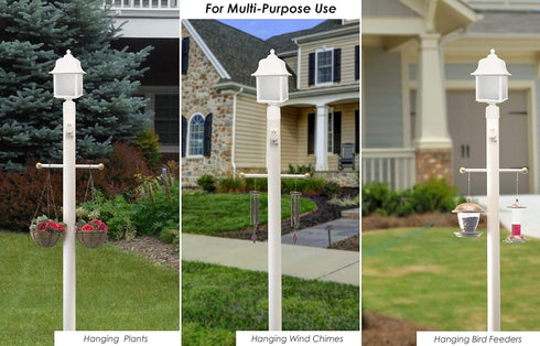 Solus SCA-335WH 15" Aluminum Cross Arm Ladder Rest for Outdoor Lamp Posts and Poles, Easy to Mount, Maintenance Free and Weather Resistant, White ...