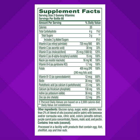Vitafusion Men's 50+ Daily Multivitamin, Gummy Vitamins, 120 Ct...