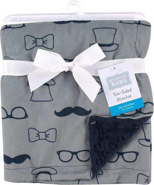 Hudson Baby Unisex Baby Plush Mink Blanket, Gentleman, One Size...