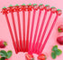 30 Pcs Cute Strawberry Gel Ink Pens Fun Kawaii Pens Fruit Writing Pens 0.5 mm Black Ink Cool Pens Novelty Fun Pens for Kids School Office Home Sup...