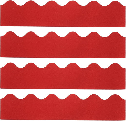 PATIKIL 3" x 1.08ft Bulletin Board Border, 30 Pack Scalloped Trim Strips Wall Decor for Locker Classroom Cork Poster Black Board White Chalkboard,...