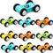 10 Pieces Wooden Mini Car Wooden Car Ramp Race Track Toys for Aged Over 3 Years Old, Wooden Car Ramp Racer Toy Replacement Vehicle Set Race Car Pa...