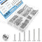 120PCS Assortment?Cabinet Pull and Knob Screws, M4×25/30/35/40/45/50mm, Machine Screws with Pan Washer Head, Metal Phillips Screws Kit for Drawer,...