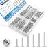 120PCS Assortment?Cabinet Pull and Knob Screws, M4×25/30/35/40/45/50mm, Machine Screws with Pan Washer Head, Metal Phillips Screws Kit for Drawer,...