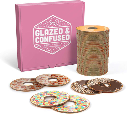 Genuine Fred Glazed and Confused, Donut Memory Game, Include 48 Donuts with 24 toppings to Pair. Great Family Game for Kids & Adults. Fun Gift for...