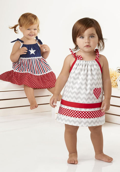 Simplicity Vintage New Look Patterns UN6353A Babies' Dresses and Panties, A (NB-S-M-L), White...