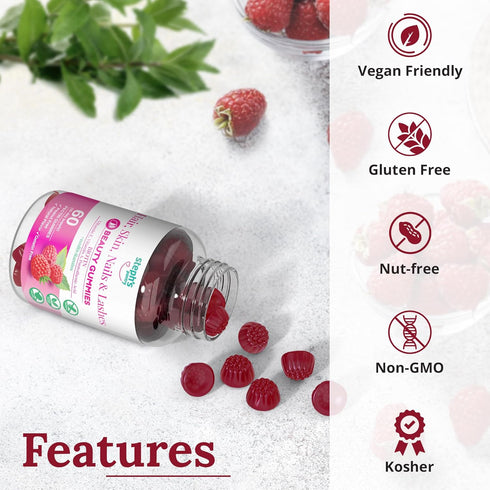 Steph's Pantry Biotin Gummies for Hair, Skin, Nails, & Lashes High Strength Gummies | Daily Multivitamins | Gluten-Free, Nut-Free, Non-GMO, Plant-...