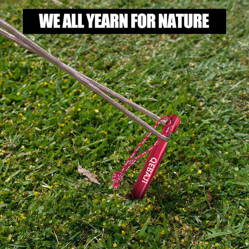 6 Pieces Tent Stakes Heavy Duty Camping Stakes, QEBAJI 7.5 inch Rust-Free Metal Tent pegs Ground Stakes Tent pegs Camping?6pack Red...