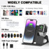 3 in 1 Wireless Charging Station for Multiple Devices, Foldable Travel Wireless Charger for iPhone 15 14 13 12 11 Pro Max IWatch 2-8 Series AirPod...