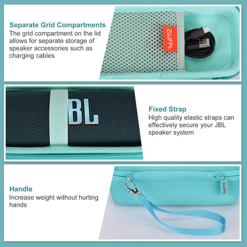 EVA Hard Case for JBL Flip 6 Flip 5 Waterproof Portable Bluetooth Speaker, Fit for JBL Flip 4 Premium Travel Protective Carrying Storage Bag, Fits...
