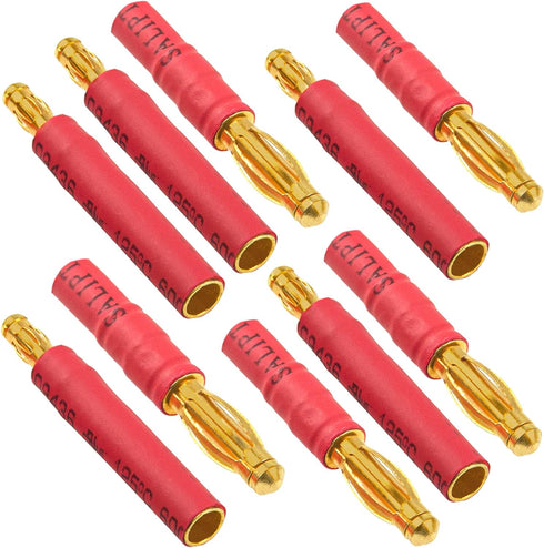 5Pairs ShareGoo No Cable 4mm Bullet Connector to 3.5mm Bullet Connector Banana Gold Plug Adapter for RC Car Boat FPV ESC Motor...