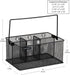 Mind Reader Utensil Holder, Silverware Organizer, Caddy, Cutlery Holder, Kitchen, Metal Mesh, 10"L x 7"W x 4.75"H, Black...