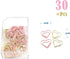 Gold Pink Binder Clips and Paper Clips Set (3-in-1 Boxed), for Office School Supplies Teachers Classroom Daily use...