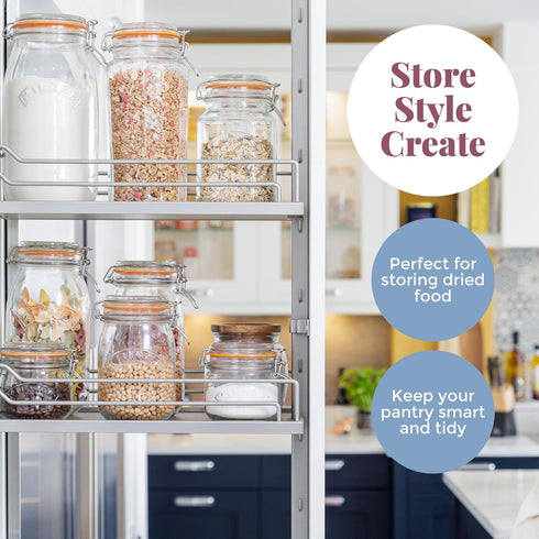 Kilner Swing Top Square Glass Jar | 1.5L...