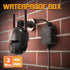Junction Box - 2 Way Flip-Top M20 IP68 Outdoor Electrical Box Waterproof, Wire Range Ø5-9mm Outdoor Junction Box Waterproof, Landscape Lighting Wi...