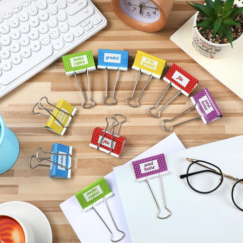 10 Pcs Teacher Supplies Large Binder Clips Large 2 Inches Teacher Paper Clips Office Supplies Paper Clamps for Classroom Students School Office Bu...