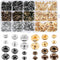 Mardatt 180 Sets 9mm 12mm 15mm Sew-on Snap Buttons Metal Snap Fastener Hidden Press Button with Storage Case for Sewing Clothing Bags DIY Craft (S...