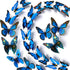 LiveGallery 72 PCS Removable 3D DIY Beautiful Butterfly Wall Decals Blue Butterflies Art Decor Wall Stickers Murals for Kids Baby Boy Girls Bedroo...
