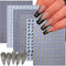 6 Sheets English Letters Nail Stickers for Nail Art Supplies 3D Self-Adhesive Gold White Laser Black Retro Letters Design Nail Art Stickers Alphab...