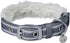 Blueberry Pet Soft & Comfy Multi-colored Stripe Fleece Padded Adjustable Dog Collar with Metal Buckle - Grey, Neck 9-12.5", for Small Breed...