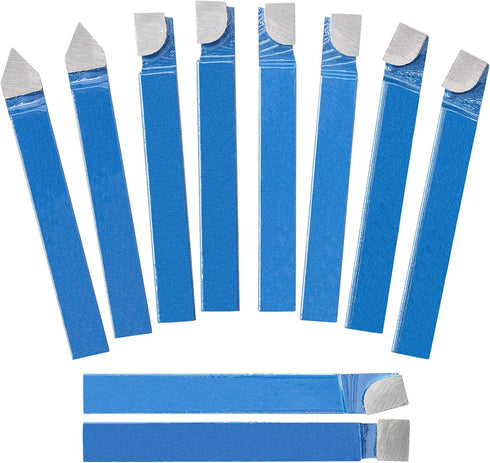 1/4" Metal Lathe Tooling - 10PCS Carbide Tip Tipped Cutter Tool,C6 Bit Cutting Set,for Metal Lathe Turning, Boring, and Chamfering...