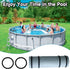 Pool Hose Adapter/Connector,Pool Pump Fittings Pool Drain Ddapter,32MM Durable Vacumm Pump Pipe 2PCS, for Above Ground Swimming Pool and Pool Filt...
