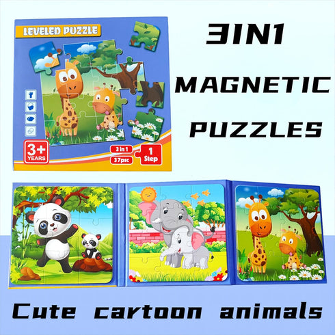 Puzzles for Kids Ages 3-5, 37 Pieces Toddler Animal Puzzles, Children Travel Activity Toys Games for Kids Boys Girls...