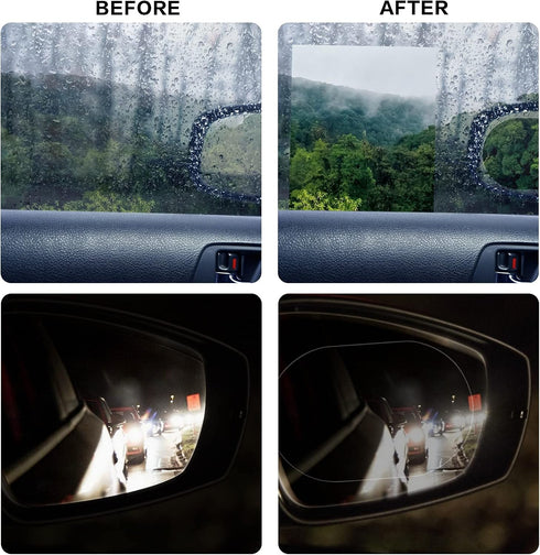 20 Pack Car Rearview Mirror Film,Anti Fog Anti Scratch Interior Rearview Mirror Anti Glare Film Waterproof HD Nano Clear Protective Sticker Film f...