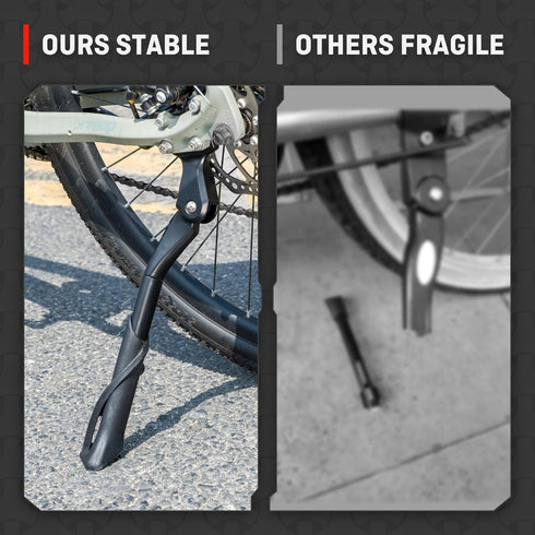 HENMI Bike Kickstand for Adult Bikes, Adjustable Bicycle Kickstand for Most 24"-29", 4 Holes, Non-Slip Sole, Aluminum Alloy Material, Kickstand fo...