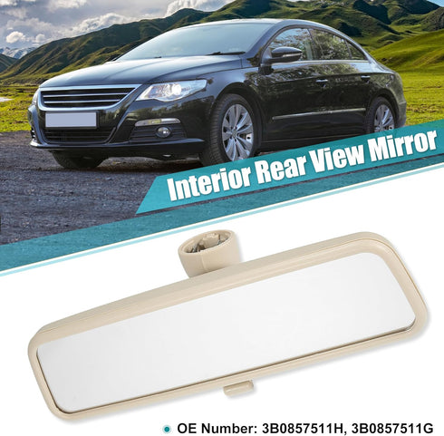 X AUTOHAUX Rear View Mirror Car Interior Inner Rearview Mirror Beige for Volkswagen Passat B5 1999-2005 for Jetta MK4 1999-2004 for Golf MK4 1999-...