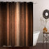 Gibelle Brown Striped Shower Curtain, Orange Copper and Pale Peach Abstract Fall Cool Glass Texture Vintage Ombre Design Bathroom Curtain Waterpro...