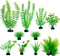 Artificial Aquarium Plants Plastic, Fake Plants for Aquarium Fish Tank, Realistic Plant 10PCS...