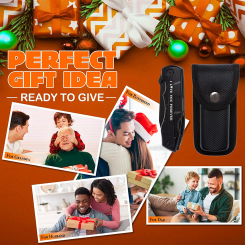Gifts for Men Husband Boyfriend, Multitool Pocket Knife Gifts for Him, Stocking Stuffers for Men, I Love You Gifts for Christmas Valentines Day An...