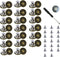 20 Pcs Button for Sewing Metal Jeans, 17 mm No-Sew Nailess Removable Metal Jeans Buttons Replacement Repair Combo Thread Rivets and Screwdrivers.(...