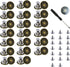 20 Pcs Button for Sewing Metal Jeans, 17 mm No-Sew Nailess Removable Metal Jeans Buttons Replacement Repair Combo Thread Rivets and Screwdrivers.(...