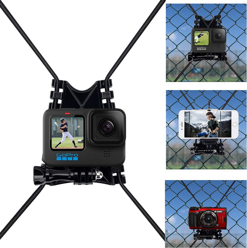 Suptig Net Fence and Tree Pole Mounting Brackets Compatible for Gopro Hero 12 Hero 11 Hero 10 Hero 9 Hero 8 Hero 7 Hero 6 Hero 5 Hero 4 Hero 3 DJI...