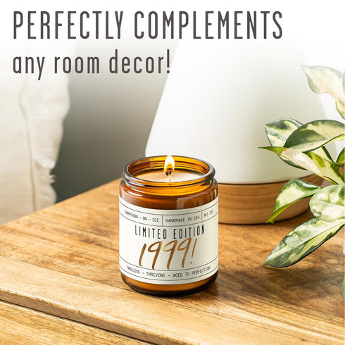25th Birthday Gifts for Women - 'Limited Edition 1999' Soy Candle, w/Champagne on Ice I 25 Birthday Gifts for Women I 25th Birthday Gift for Her I...