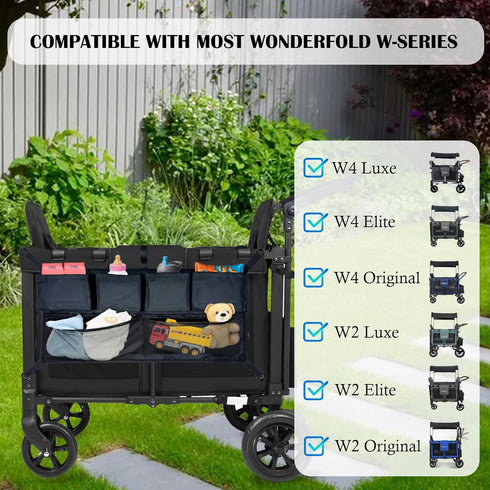 WF Stroller Cargo Net Organizer with Hooks, Compatible with WF All W-Series Stroller Wagons for Side Storage Attachment Accessories...