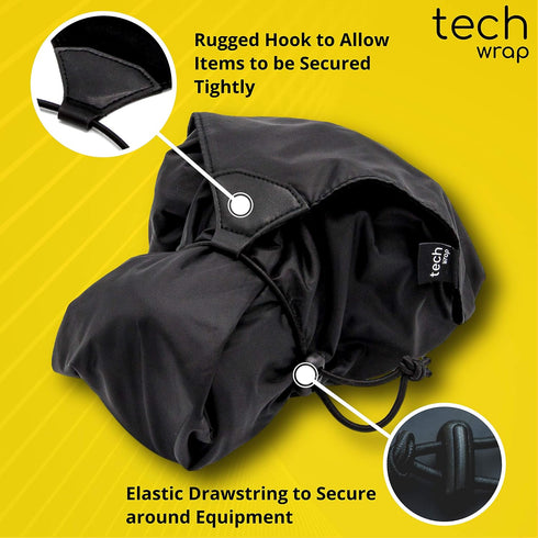 The Tech Wrap Compact 12.5" x 12.5" Neoprene Lens Pouch - Camera Lens Protective Wrap - Camera Travel Accessories...