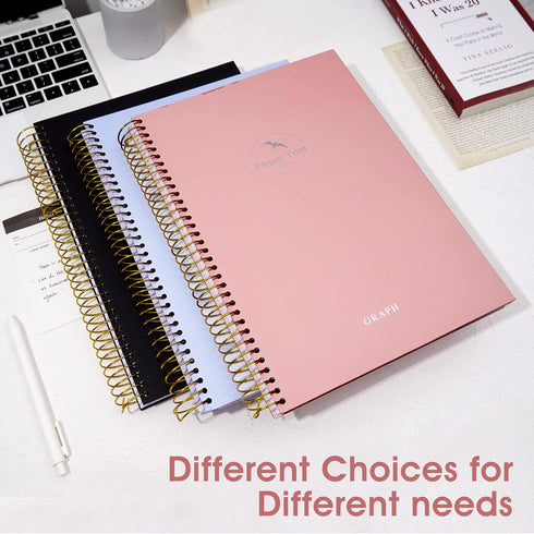 FLYING EAGLE 8.5 x 11 Large Graph Notebook Journal Spiral Graph Grid Notebook 210 Pages Hardcover Graph Notebook Engineering Paper Notebook Graphi...
