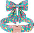 Unique Style Paws Dog Collar with Bowtie, Cute Flamingo Dog Collars Adjustable Puppy Collar for Small,Medium,Large Dogs...
