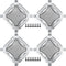 ACROPIX Universal 6" Car Speaker Grills Cover Mesh Square 6 Inch Audio Speaker Subwoofer Guard Protector Case with Screws Iron Silver Tone - Pack ...
