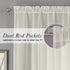 Doris 36 Inch Sheer Curtains Set of 2 Pieces, Faux Linen Natural Window Small Curtain Tiers for Kitchen Bedroom, Airy & Breathable Dual Rod Pocket...