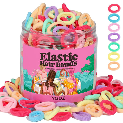 YGDZ Baby Hair Ties, 300pcs Elastic Toddler Hair Ties for Little Girls Kids, Small Mini Hair Bands Soft Ponytail Holders Hair Accessories, Multico...